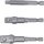 Adapter-Satz für Bohrmaschinen | Außensechskant Antrieb 6,3 mm (1/4") | Abtrieb Außenvierkant 6,3 mm (1/4"), 10 mm (3/8"), 12,5 mm (1/2") | 3-tlg.