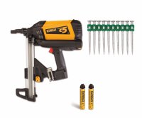 DEWALT C5 Akku-Gasnagler + 1400 Naegeln 25mm