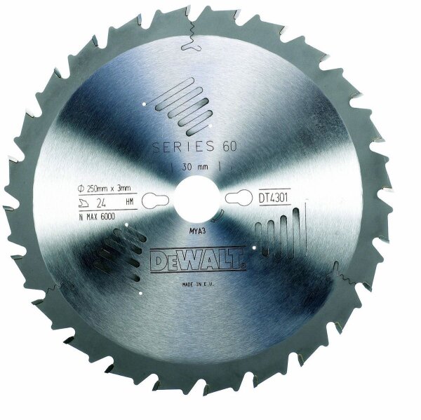 DEWALT Kreissaegeblatt stat. 250/30mm 24FZ