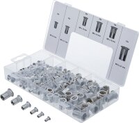 Nietmuttern-Sortiment | Aluminium | 150-tlg.