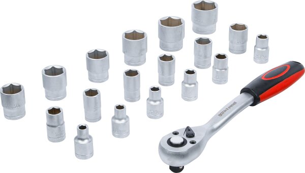 Steckschlüssel-Satz | Antrieb 12,5 mm (1/2") | SW 8 - 32 mm | 19-tlg.