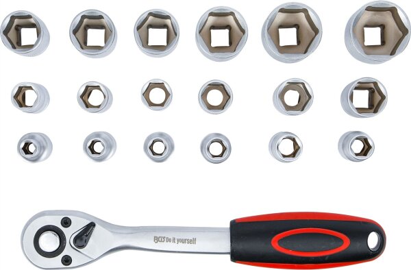 Steckschlüssel-Satz | Antrieb 12,5 mm (1/2") | SW 8 - 32 mm | 19-tlg.