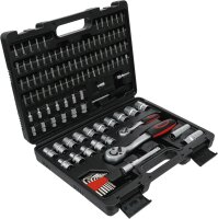 Steckschlüssel-Satz Wellenprofil | Antrieb 6,3 mm (1/4") / 12,5 mm (1/2") | 115-tlg.