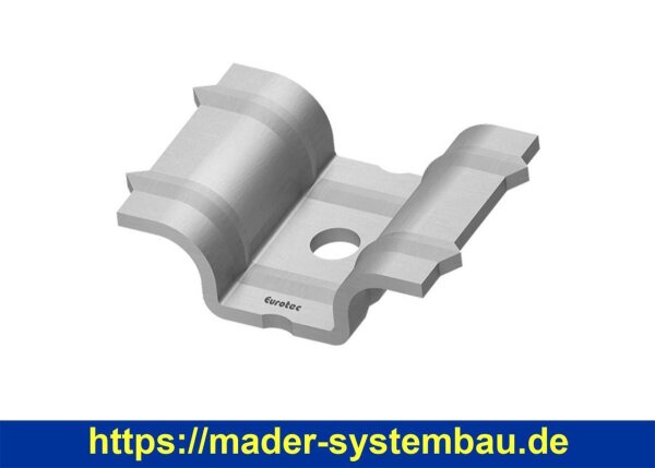 Eurotec V-Clip; Edelstahl A2 22,7 x 9,4 x 32,3 (BxHxL); incl. Schrauben und Bit VE:250
