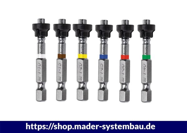 Eurotec Magnet-Bit-Set 50 mm; TX 10/15/20/25/30/40 á 1 Stück  VE:6