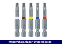 Eurotec Bit-Set 50 mm Edelstahl; TX 10 weiß VE:20
