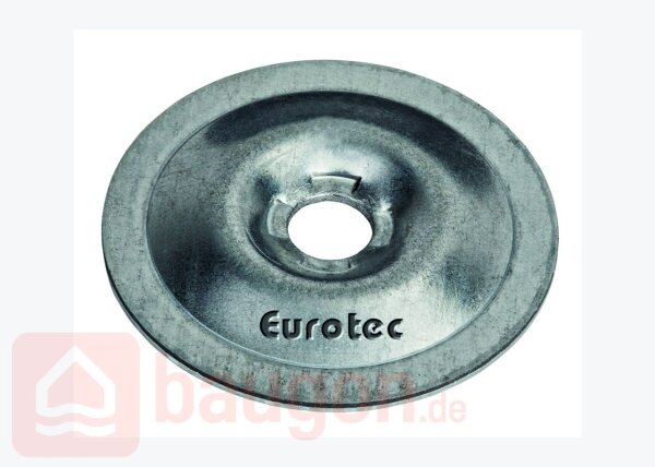 Eurotec Eurotec Halteteller, Sendzimirverzinkter Stahl Teller-Ø 40 mm; Loch-Ø 7,35 mm VE:1000