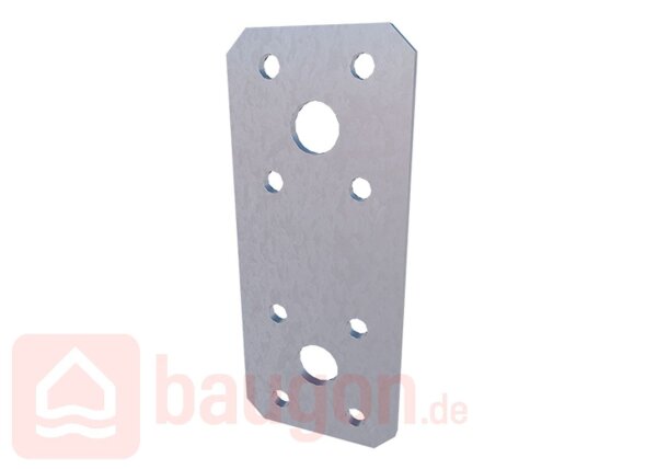 Eurotec Flachverbinder 135 x 55 x 2,0 mm Stahl verzinkt VE:100