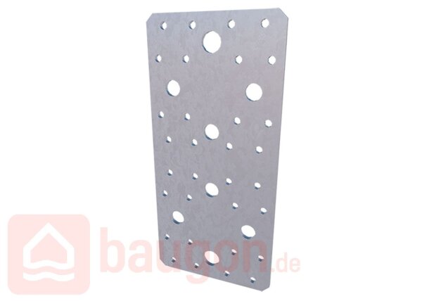 Eurotec Flachverbinder 190 x 90 x 3,0 mm Stahl verzinkt VE:50