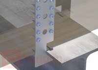 Eurotec T-Träger Anker 50 x 180 x 3,0 mm Stahl verzinkt VE:100