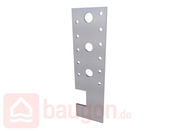 Eurotec T-Träger Anker 50 x 200 x 3,0 mm Stahl verzinkt VE:100