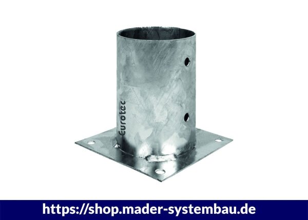 Eurotec Aufschraubhülse für Rundpfosten Pfostenaufn. Ø121 mm VE:1