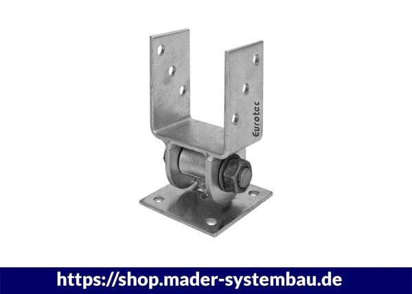 Eurotec U-Pfostenträger beweglich für Vierkantpfosten Gabelweite 71 mm VE:1