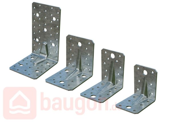 Eurotec Winkelverbinder mit Rippe 70  x  70  x  55 mm VE:100