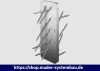 Eurotec Magnus L 110 x 380 mm; Im Set á 8 = 4 Verbinder im Set à 4 Verbinder, inkl. Schrauben VE:4
