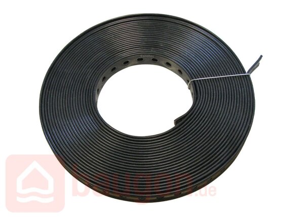 Eurotec Montagelochband kunststoffbeschichtet 10m Rolle Breite x Stärke(mm) 19 x 3,0 Loch: Ø6,5mm VE:5