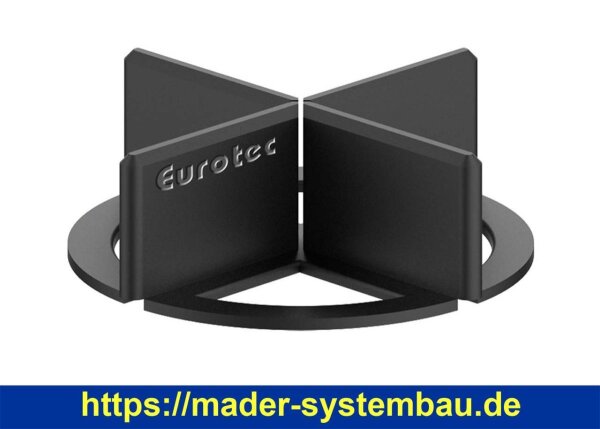 Eurotec Steinplatten-Fugenkreuz mit Bodenplatte Fugenmaß: 3 mm ; Höhe: 15 mm VE:100