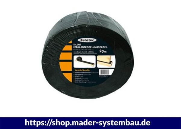 Eurotec Silent EPDM-Entkopplungsprofil 95 x 5 x 20000 mm (B x H x L) VE:1
