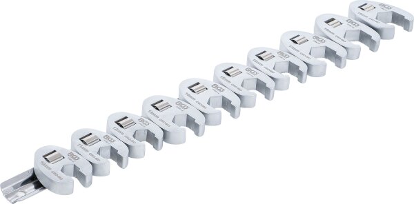 Hahnenfußschlüssel-Satz | Antrieb Innenvierkant 10 mm (3/8") | SW 10 - 19 mm | 10-tlg.