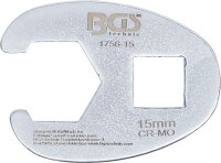 Hahnenfußschlüssel | Antrieb Innenvierkant 10 mm (3/8") | SW 15 mm