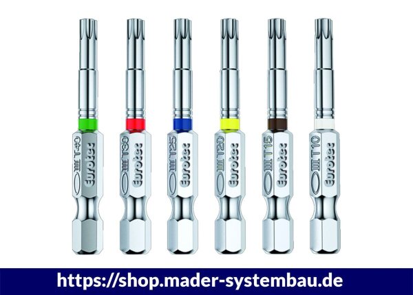 Eurotec Bit-Set 50 mm; TX 10 weiß VE:20
