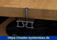 Eurotec TERRA Alu-Systemprofil H15 schwarz 39 x 15 x 1,65 x 4000 mm RAL 9005 VE:1
