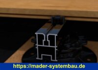 Eurotec TERRA Alu-Systemprofil H50 schwarz 39 x 50 x 1,80 x 4000 mm  RAL 9005 VE:1