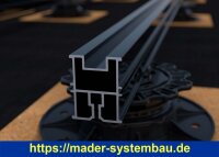 Eurotec TERRA Alu-Systemprofil H50 schwarz 39 x 50 x 1,80 x 4000 mm  RAL 9005 VE:1