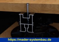 Eurotec TERRA Alu-Systemprofil H50 schwarz 39 x 50 x 1,80 x 4000 mm  RAL 9005 VE:1