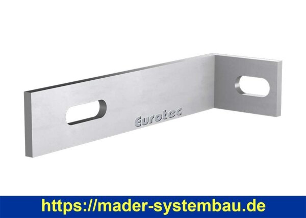 Eurotec Wandanschlusswinkel EVO 100 x 30 x 3 mm inkl. 1 Schraube 5,5 x 25 mm pro Wandanschlusswinkel VE:10