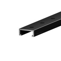 Eurotec CoverFix Fassadenschiene; schwarz RAL9005 20 x 8 x 800 mm  (B x H x L) VE:1