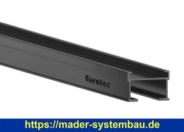 Eurotec Alu-Systemprofil EVO 2,4m Schwarz 60 x 40 x 2400 mm  (B x H x L) VE:1