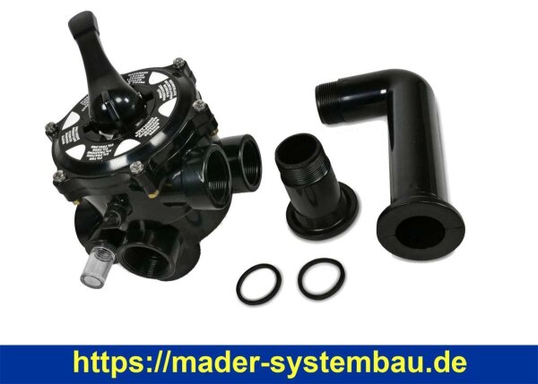 OKU 6-Wege-Ventil side mount 1 1/2 " für Grenada Ø 500 und Ø 600