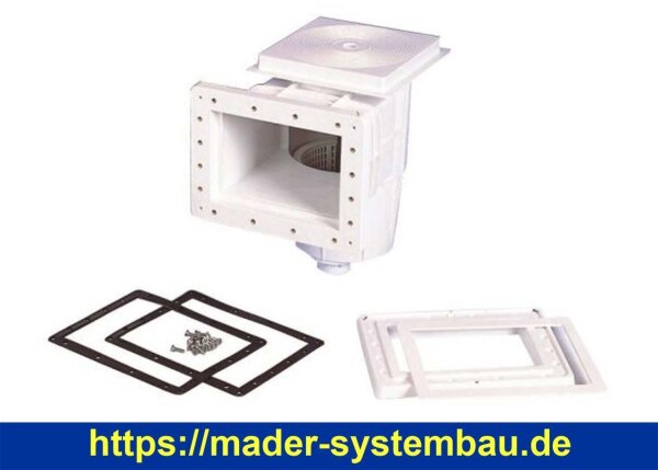 OKU Skimmer Modell Standard wie Art. 04211BFW nur mit verlängertem Skimmerhals (+ 100 mm)