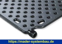OKU OKU-Absorber schwarz mit 2 Anschlußstutzen Ø 25 mm und einseitig integriertem Sammelrohr Ø 40 mm