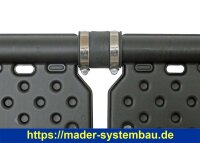OKU OKU-Absorber schwarz mit 2 Anschlußstutzen Ø 25 mm und einseitig integriertem Sammelrohr Ø 40 mm