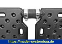 OKU OKU-Absorber schwarz mit 2 Anschlußstutzen Ø 25 mm und einseitig integriertem Sammelrohr Ø 40 mm