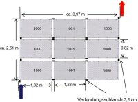 OKU OKU-Absorber schwarz mit 2 Anschlußstutzen Ø 25 mm und einseitig integriertem Sammelrohr Ø 40 mm