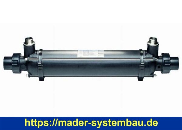 OKU Daprà Wärmetauscher  KWT -Ti 85 - 91  kW Titanwellrohr, Anschlüsse 50-63 mm, Plastic Line