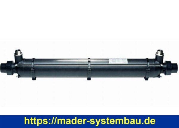 OKU Daprà Wärmetauscher  KWT -Ti 105 - 126  kW Titanwellrohr, Anschlüsse 50-63 mm, Plastic Line