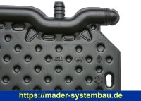 OKU OKU-Max-Absorber 2 x 1 m schwarz Anschlüsse universal 4 x Ø 40 mm, 4 x Ø 25 mm