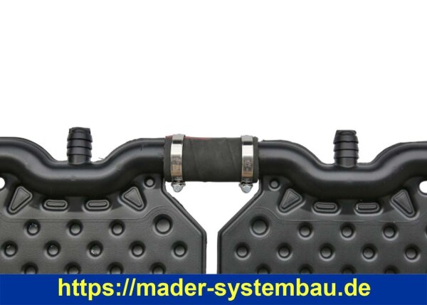 OKU Verbindungsschlauch 38 x 5 x 100 mm mit 2 Edelstahlschlauchschellen