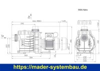 OKU BADU Alpha 8 -  P1 0,40 kW P2 0,25 kW / 230V