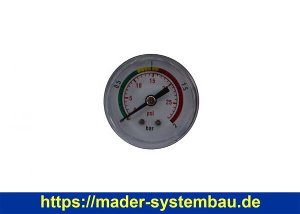 OKU Manometer (OKU-Ventil) 1/4" Anschluss hinten