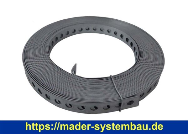 OKU Lochband verzinkt 12 x1 mm LochØ 5 mm - 10 m Rolle