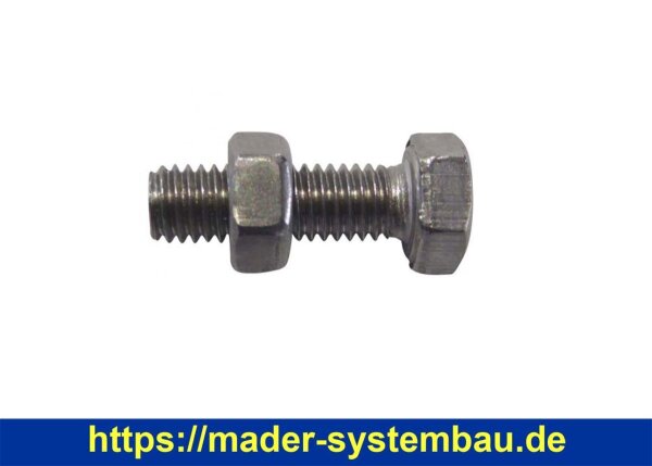 OKU Schraube mit Mutter V2A - M 5 x 16 mm
