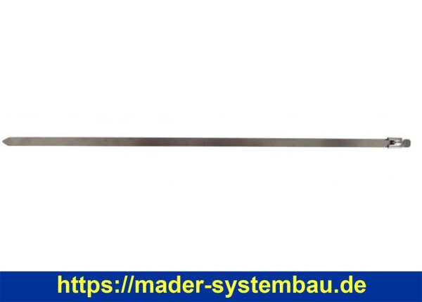OKU Kabelbinder Edelstahl schwarz V4A Breite 7,9 mm Länge 360 mm