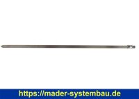 OKU Kabelbinder Edelstahl schwarz V4A Breite 7,9 mm...