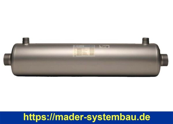 OKU Wärmetauscher Daprà NWT-Ti 45 -  60 kW; Silber lackiert