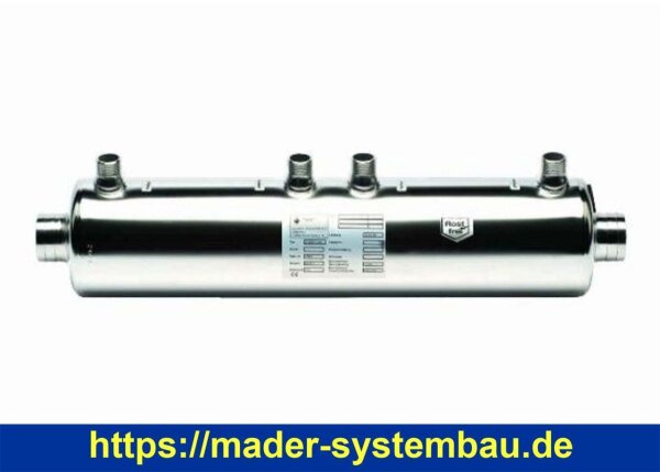 OKU Daprà Solarwärmetauscher SHWT 9/35 - 18/42 kW P AG  3/4" +  S  IG 1 1/2", Ø 50 mm
